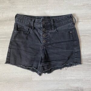 Old Navy High Rise Denim Shorts Black Sz 0
